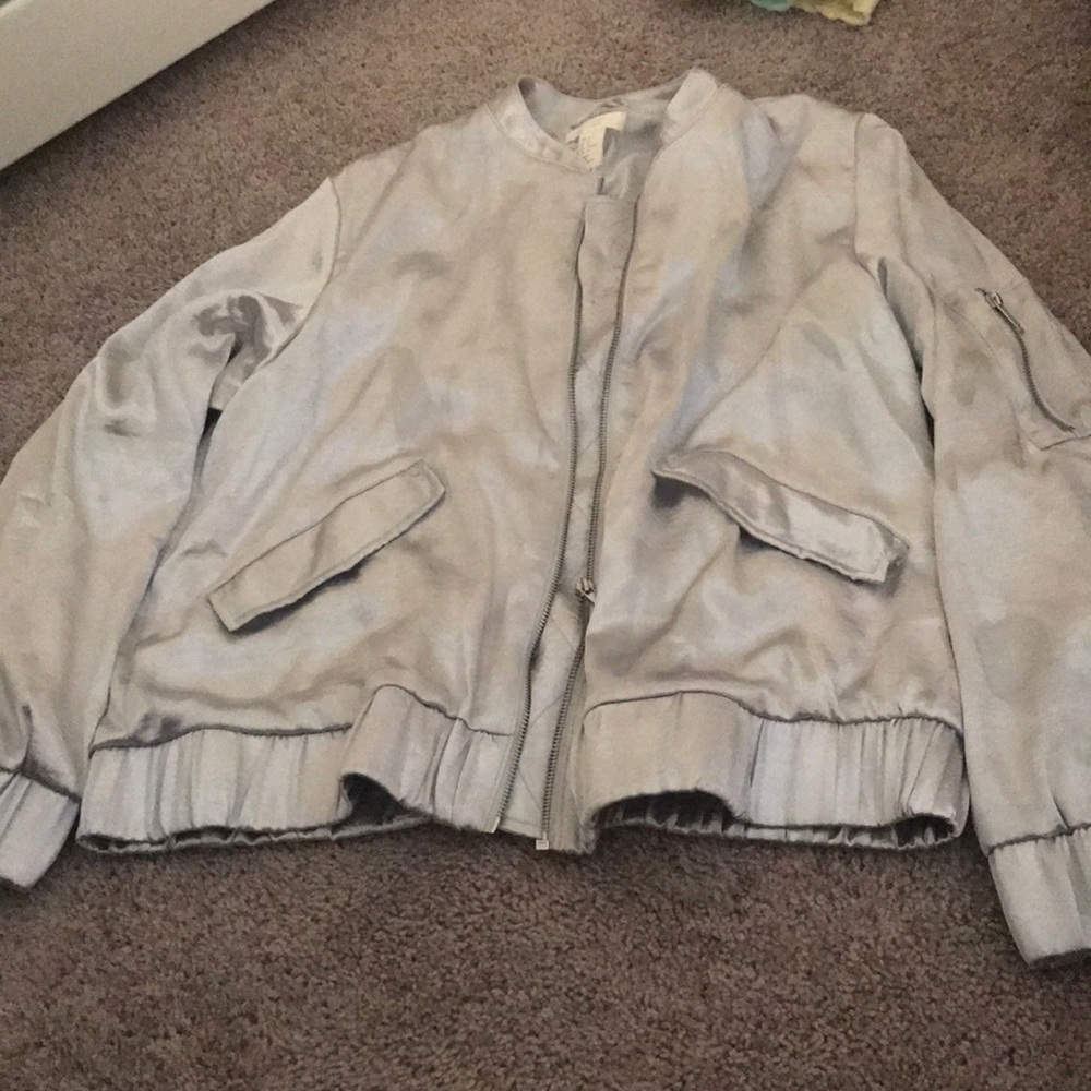 Silver bomber jacket